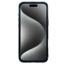 Прозрачный чехол с мягкими синими боковыми рамками от Nillkin для iPhone 16 Pro Max, серия Nature TPU Pro Case