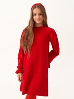 Платье для девочки с длинным рукавом AT1039 красный