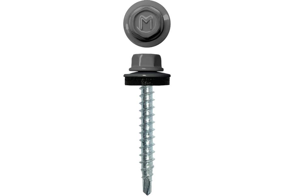 Саморез кровельный Daxmer 4,8х35 RAL 7004 (250) сверло №1