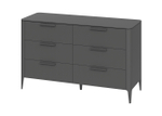 Комод Type 6 ящиков ширина 140 см (темно-серый)