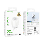 Сетевой адаптер питания BOROFONE BA93A PD 20W QC 3.0 (белый)