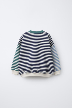 ZARA ТОЛСТОВКА В РАЗНОЦВЕТНУЮ ПОЛОСКУ, РАЗНОЦВЕТНЫЙ