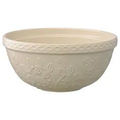 Миска кремового цвета с рельефным узором Ягоды Тайги из коллекции russian north, 2,5 л