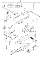 Румпель в сборе Suzuki DF15 63001-93E31-0EP