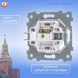 "Аксиома" Механизм розетки низковольтной ПК скрытой установки РК1-458 "с/к" Кунцево Электро
