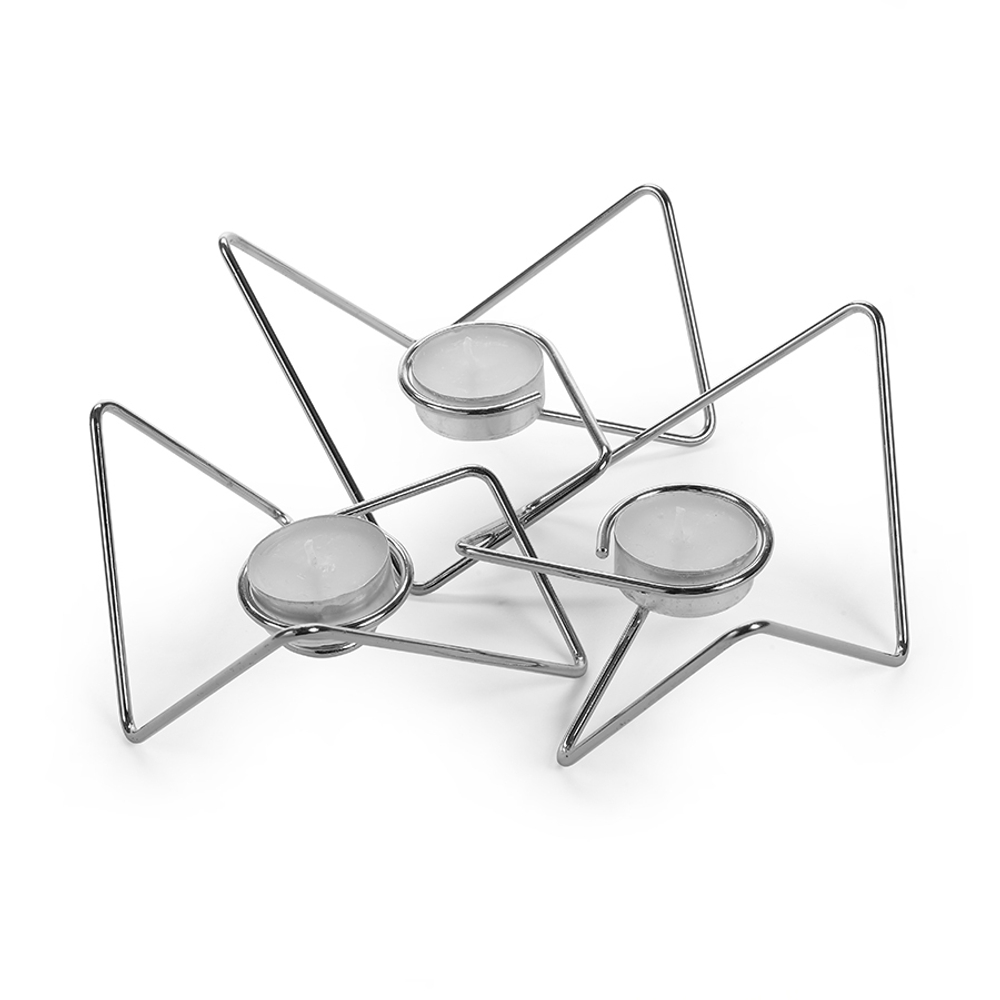 Набор подсвечников black+blum, tri-angular loop, хром, 3 шт.