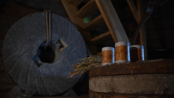 Кружка большая фарфоровая без ручки c берестой и с цитатами Лермонтова. Lermontov forever.