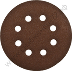 Круг шлифовальный ЗУБР ″СТАНДАРТ″ из абразивной бумаги на велкро основе, 8 отв., Р120, 125мм, 5шт