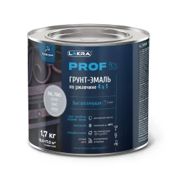 Грунт-эмаль 4 в 1 Лакра PROF IT, быстросохнущая, серая, 1,7 кг