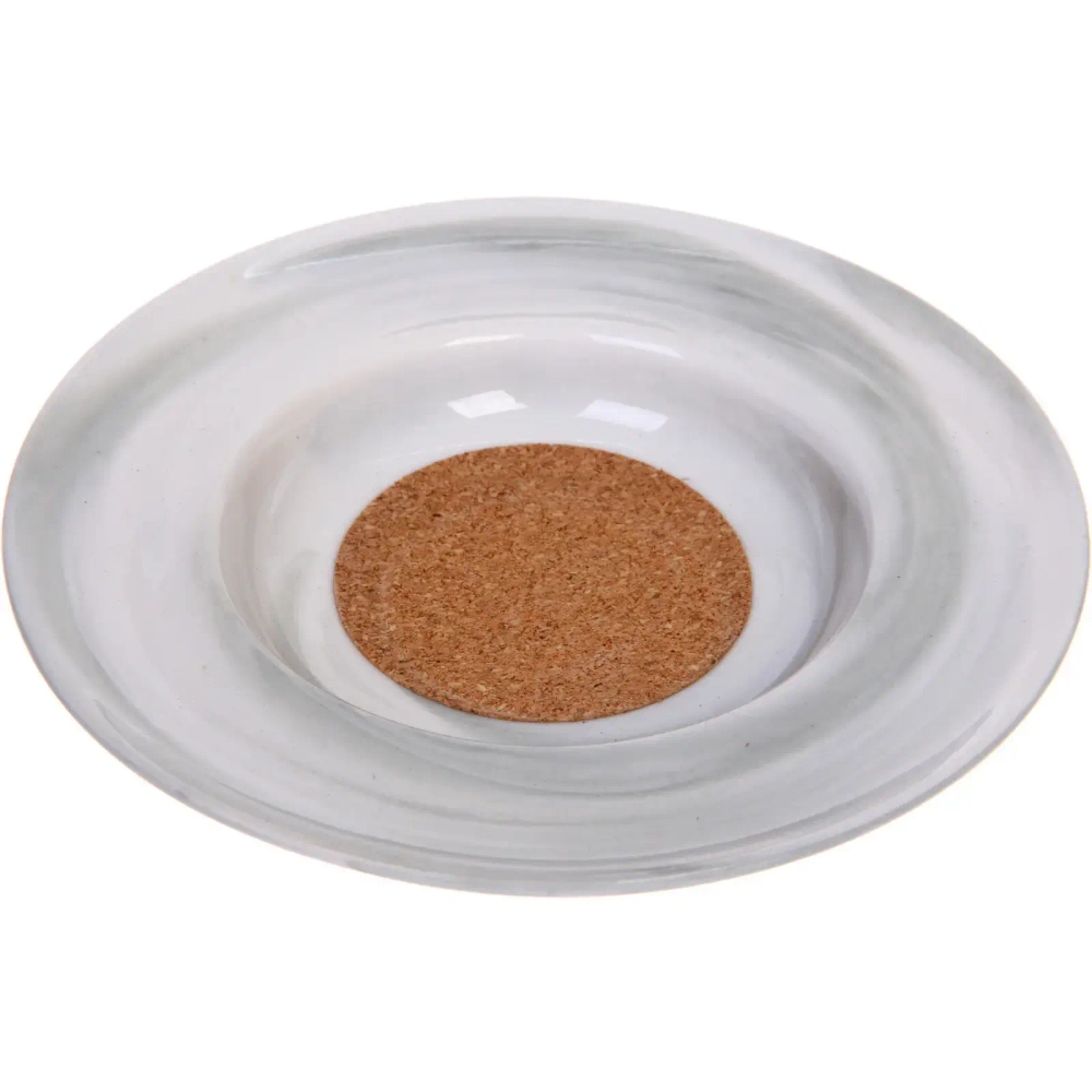 Чайная пара «Мрамор» (кружка 200мл+блюдце), серая