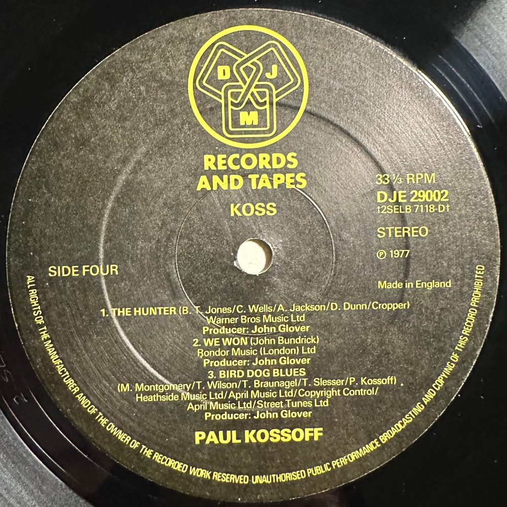 Paul Kossoff - Koss 2LP (Англия 1977г.)