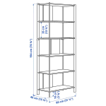 Комбинация стеллажей - IKEA JÄTTESTA/JATTESTA, 160х40х194 см, черный, ЙЕТТЕСТА ИКЕА