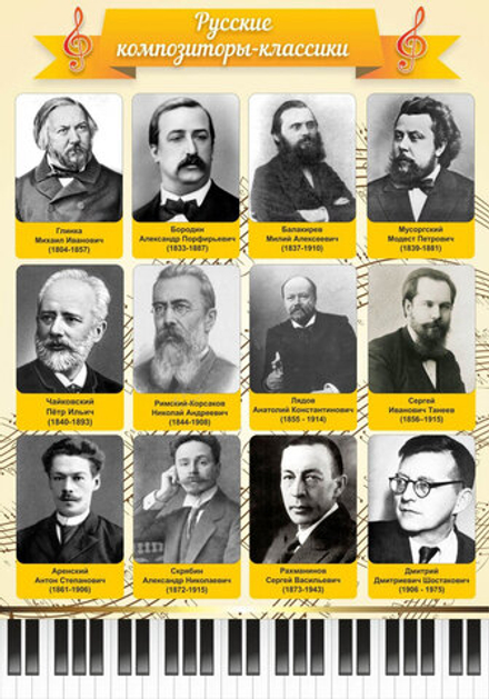 Стенд "Русские композиторы-классики"