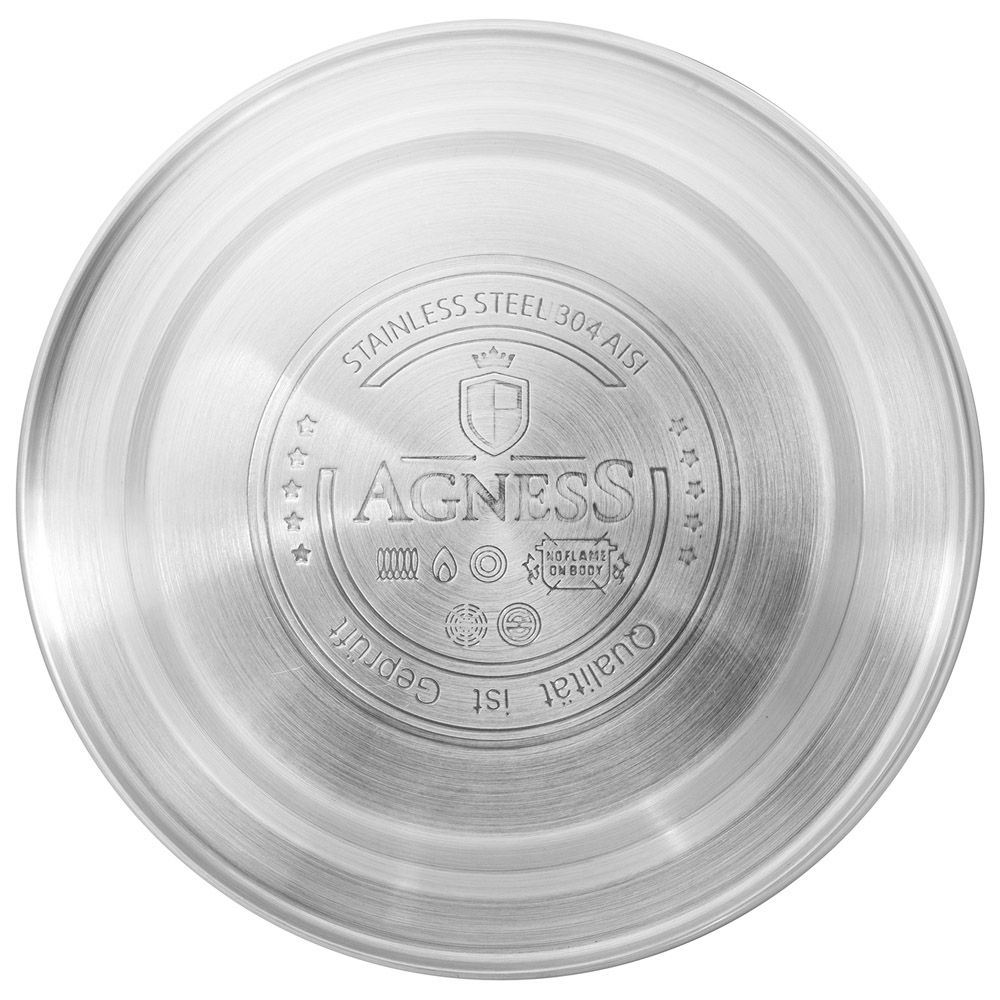 ЧАЙНИК AGNESS СО СВИСТКОМ 3,2Л, ТЕРМОАККУМУЛИРУЮЩЕЕ ДНО, 304 СТАЛЬ, ИНДУКЦИЯ
