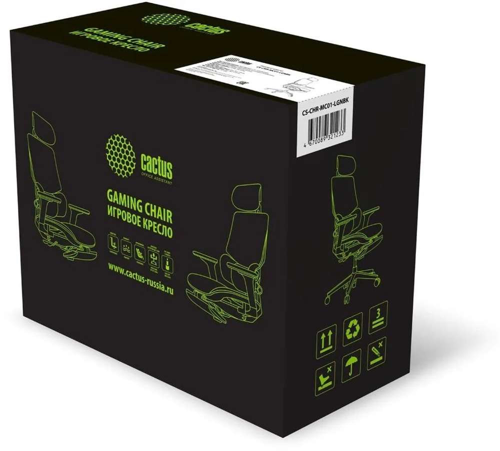 Кресло офисное Cactus CS-CHR-MC01-LGNBK