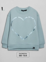 Свитшот для девочки, голубой