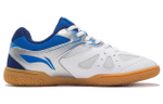 Li Ning Cushioning Slip Resistant Abrasion Resistant Low top Training Shoes Women"s White Blue