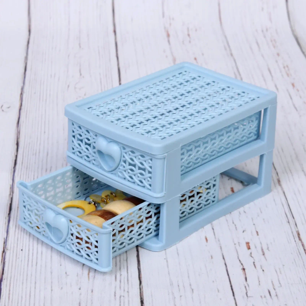 Комод малый «ПАЛЕРМО», цвет голубой, 2 отделения, 13*9*8см