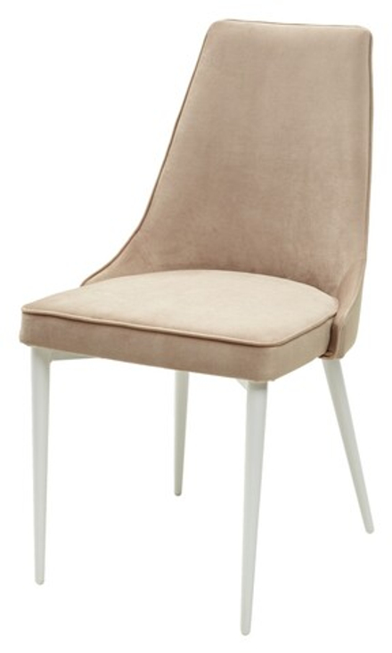 Стул М-City DISAUR Непал (Nepal-P) Бежевый 5, Велюр, Белый каркас