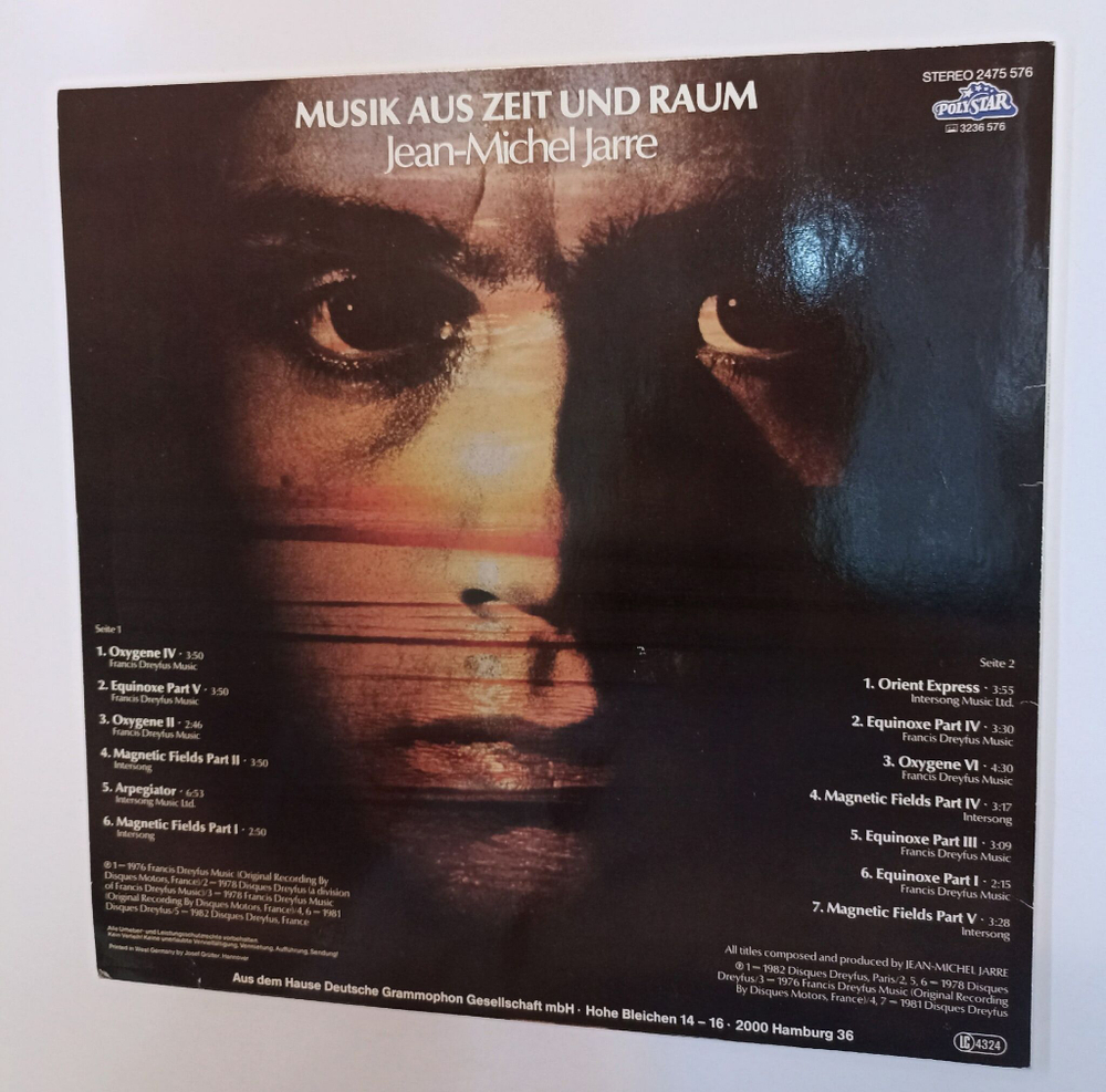 Винтажная виниловая пластинка LP Jean Michel Jarre Musik Aus Zeit Und Raum (Germany 1984)