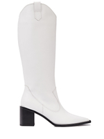 Женские удлинённые казаки из кожи