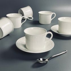 Lenardi 225-068 Чайный набор 12пр. 280мл СЕРЕНА в под.уп.(х6)Костяной фарфор