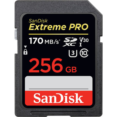 Карта памяти SanDisk Extreme Pro SDXC 256GB UHS-I U3 V30, R/W 170/90 МБ/с