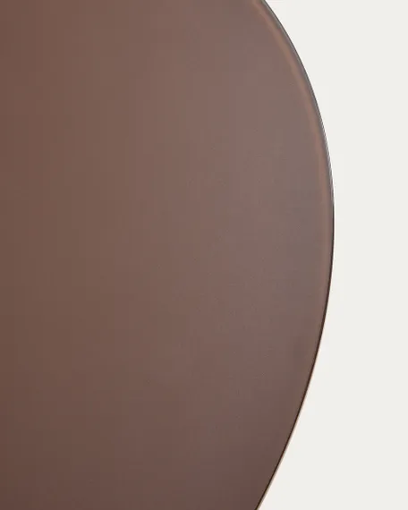 Уличный стол Erice из алюминия и закаленного стекла коричневого цвета, 120 см