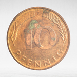 Germany, 10 Pfennigs, 1994, (Stuttgart Mint - "F"), VF