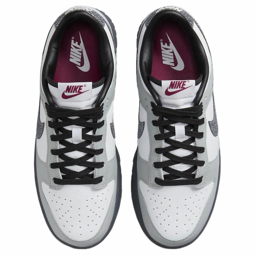 Кроссовки Nike Dunk Low Glitter Swoosh (Женская размерная сетка)