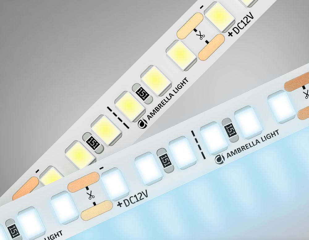 Светодиодная лента GS1303 2835 180Led/ 14.4W m/ 12V IP20 6500K/ 5000*8*1.2mm/ кратность резки 25mm (2 конт.)