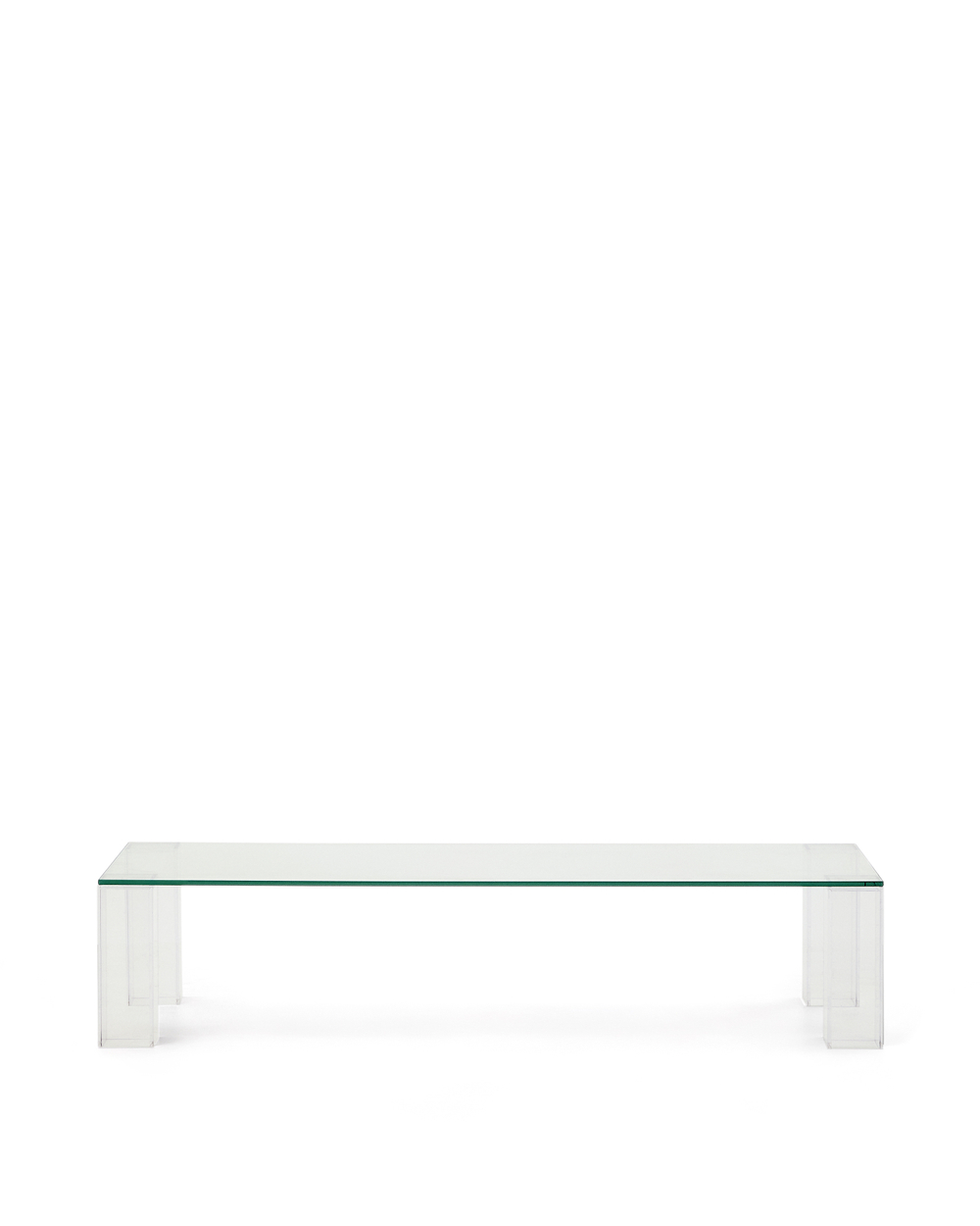Журнальный столик Adularia из стекла прозрачного цвета 140 x 60