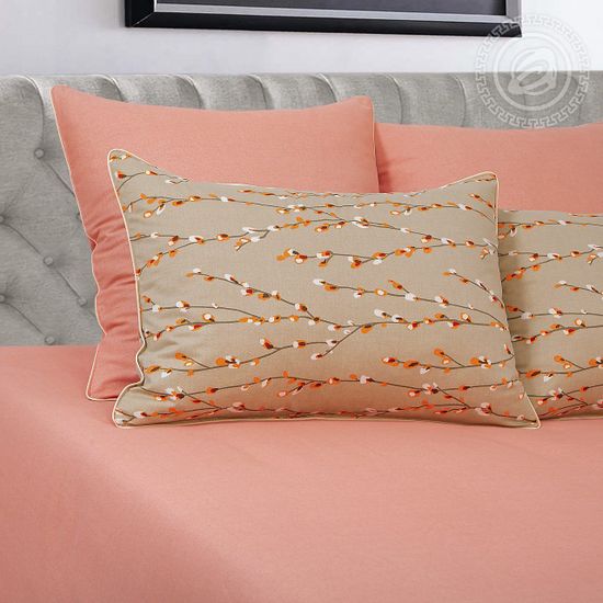 Двуспальный с европростыней комплект постельного белья Кейтлин велюр (фуле)