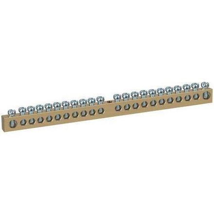 Шина NO-122-36 PEN земля-ноль 8х12мм 22/1 латунная крепеж по центру Эра Б0047252