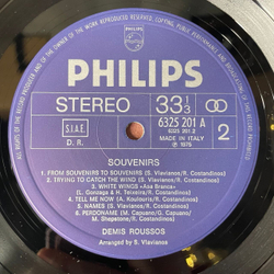 Винтажная виниловая пластинка LP Demis Roussos Souvenirs (Италия 1975)