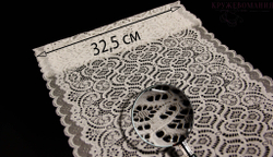 Эластичное кружево, 32,5 см, молоко (Арт: EK-2657), м
