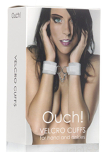 Белые наручники Velcro Cuffs White (Цвет: белый)