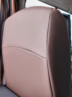 Чехлы Люкс DAF XF 106 (экокожа, коричневый цвет, коричневая вставка)