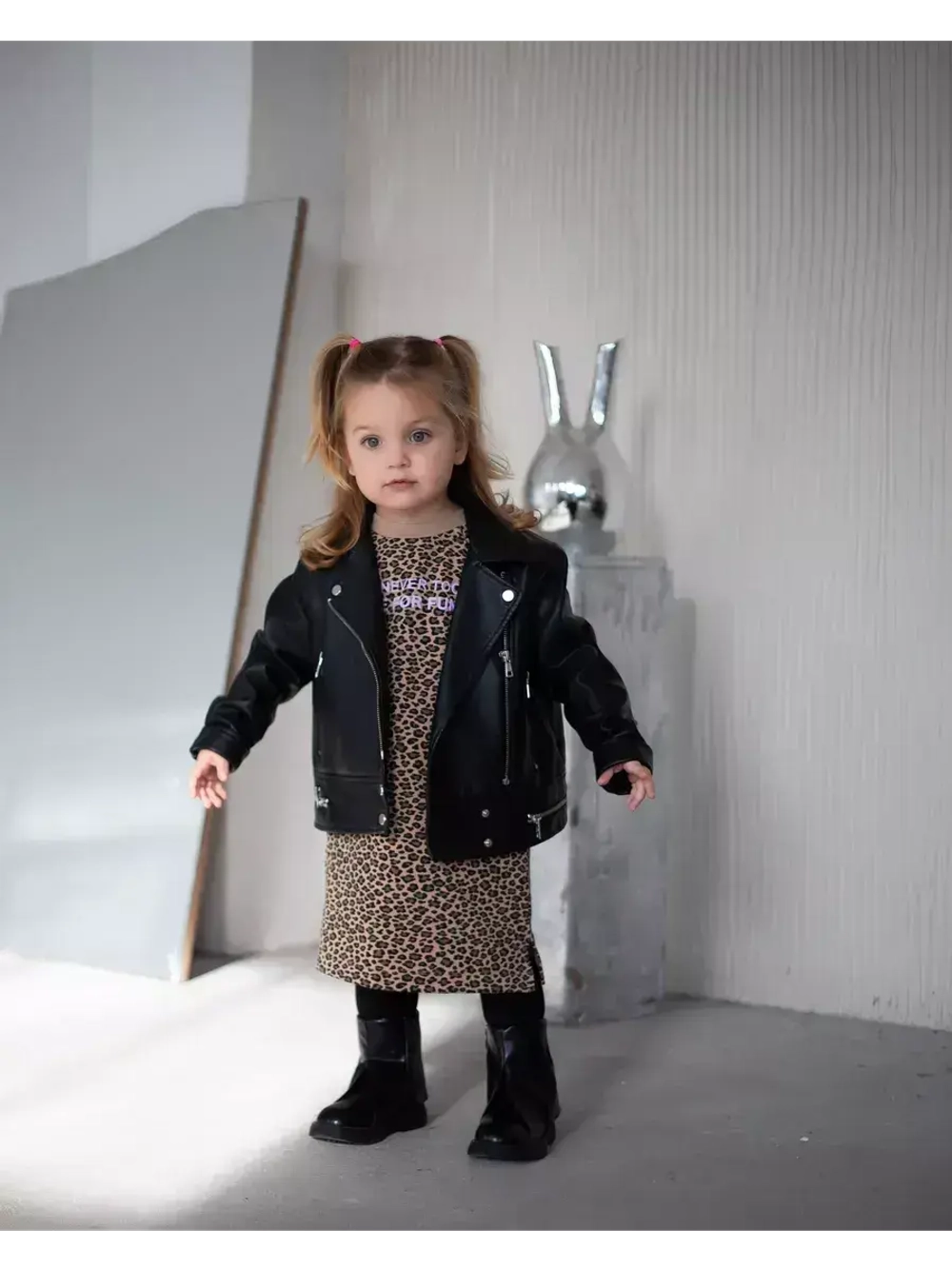 Платье детское оверсайз с коротким рукавом