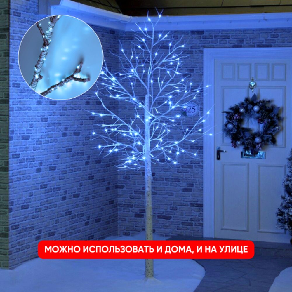 Светодиодная новогодняя гирлянда ЭРА ENIN-500W Нить холодный свет 50 м 500 microled IP44 220В