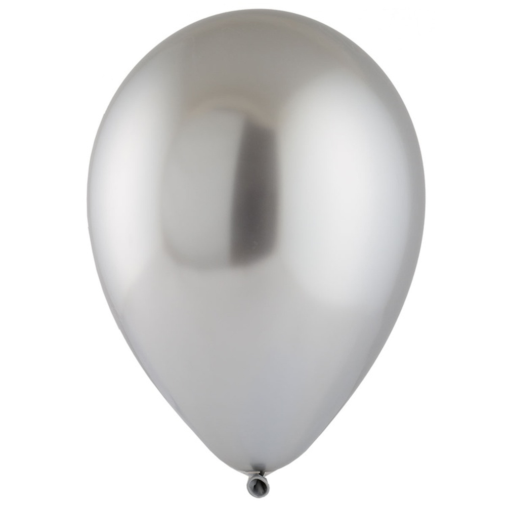 Шар латексный Хром 36 см (Серебро)