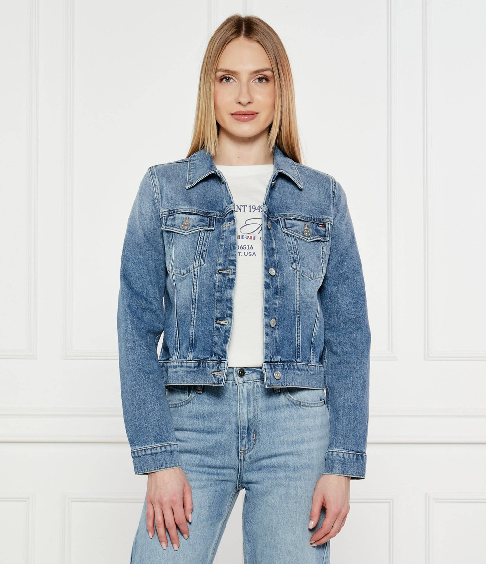 Джинсовая куртка Tommy Hilfiger - голубой(WW0WW44373)