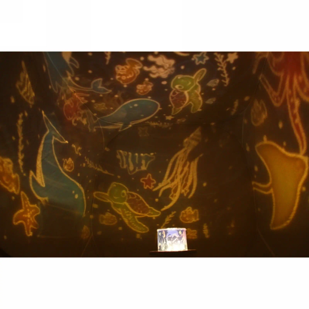 Диско-шар «Fantasy - Ушки» (в комплекте 6 картинок) 13*14 см, 5 реж, батарейки 4хАAА, USB, RGB (220V)