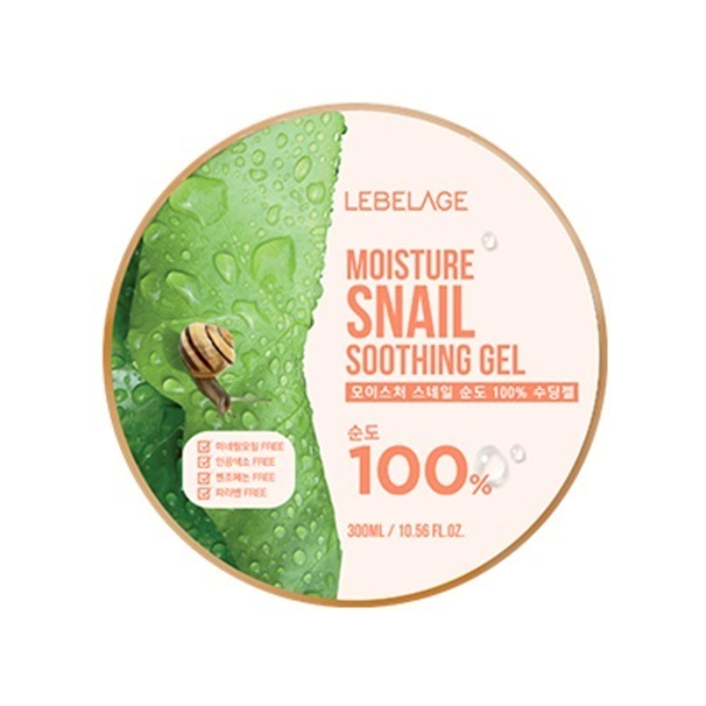 Гель увлажняющий успокаивающий с муцином улитки Lebelage Moisture Snail Purity 100% Soothing Gel 300мл