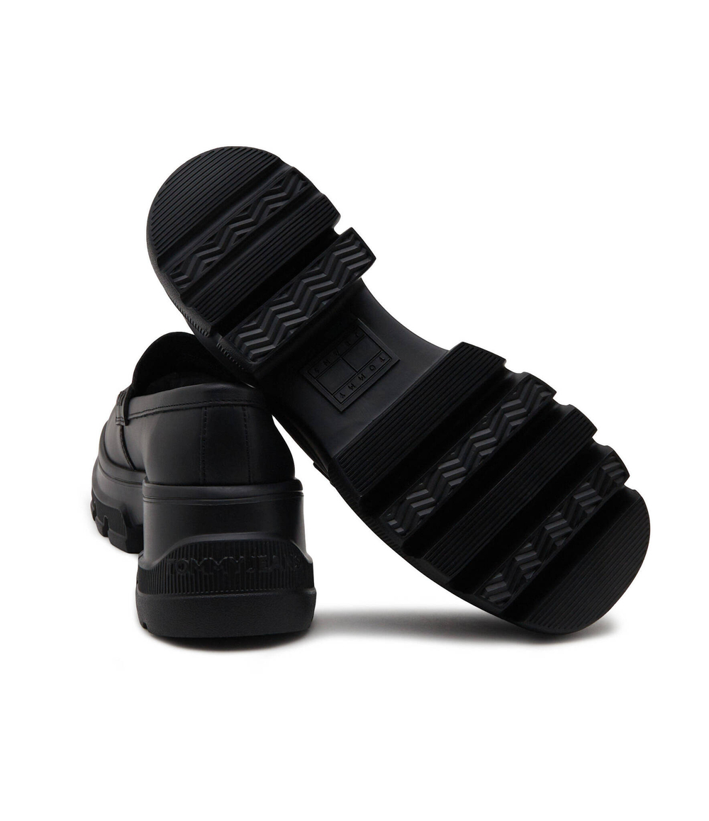 Кожаные лоферы chunky Tommy Jeans - черный(EN0EN02504)