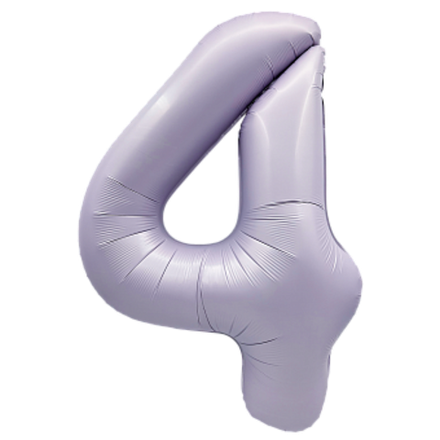 К Цифра 4 Сиреневый Сатин 40''/102 см.