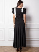 Платье длинное вечернее с бантами