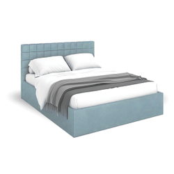 Кровать Лурдес (с.м.160*200) Newtone aqua blue, ВариантКроя1
