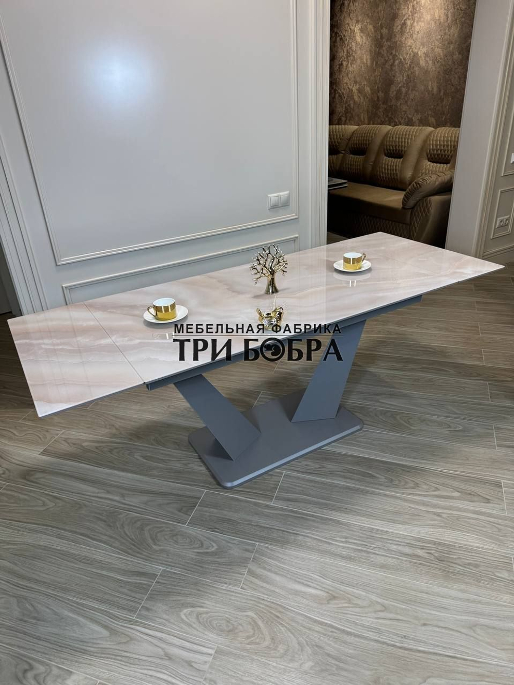 Кухонный раздвижной стол "Вирджиния", капучино