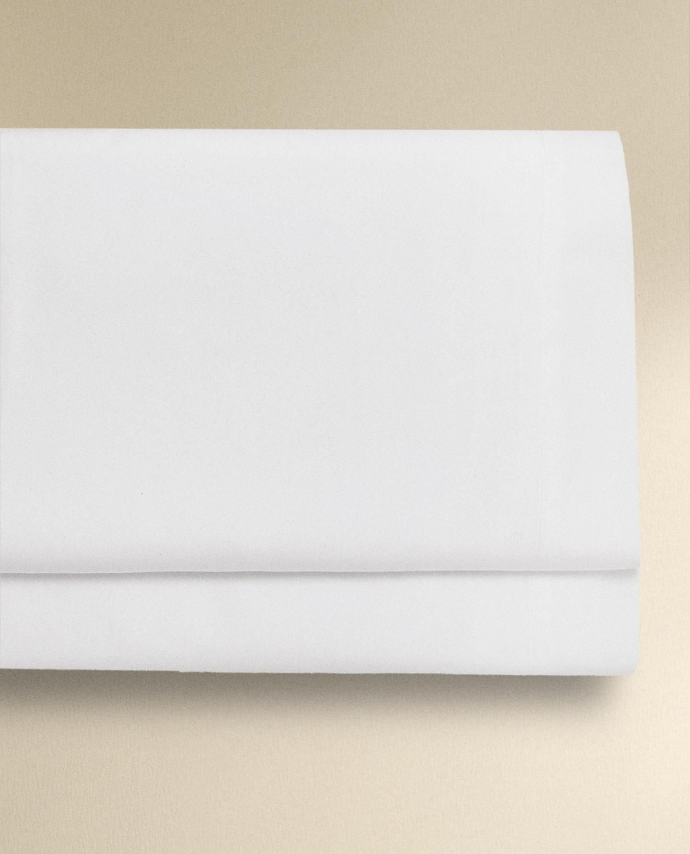 Zara Home - Простыня из ситцевого хлопка с декоративным краем (500 нитей), белый, 160x280 см